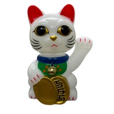 画像1: BOBBLING HEAD LUCKY CAT FULL COLOR MILKY WHITE Ver.[名入れサービス] (1)