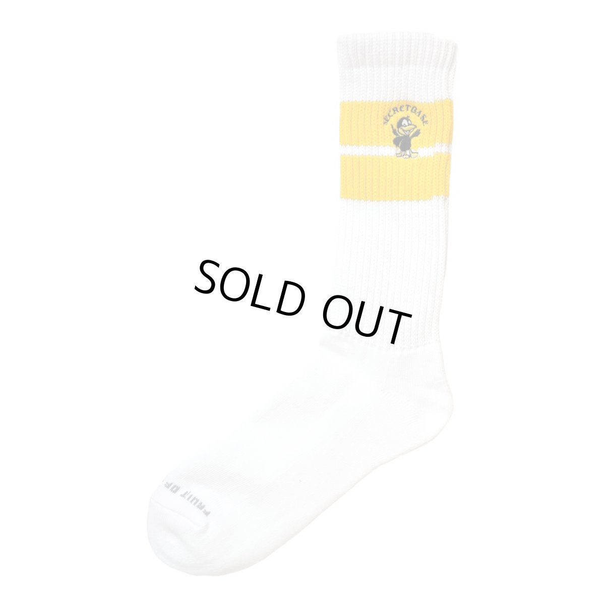 画像1: [FRUIT OF THE LOOM ] CUSTOM 八咫烏  SOCKS [LONG / Yellow]  (1)